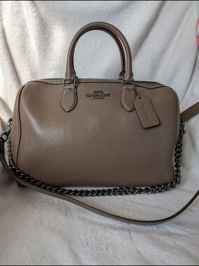 Coach Rowan Large Satchel Bag CV960 with Chain